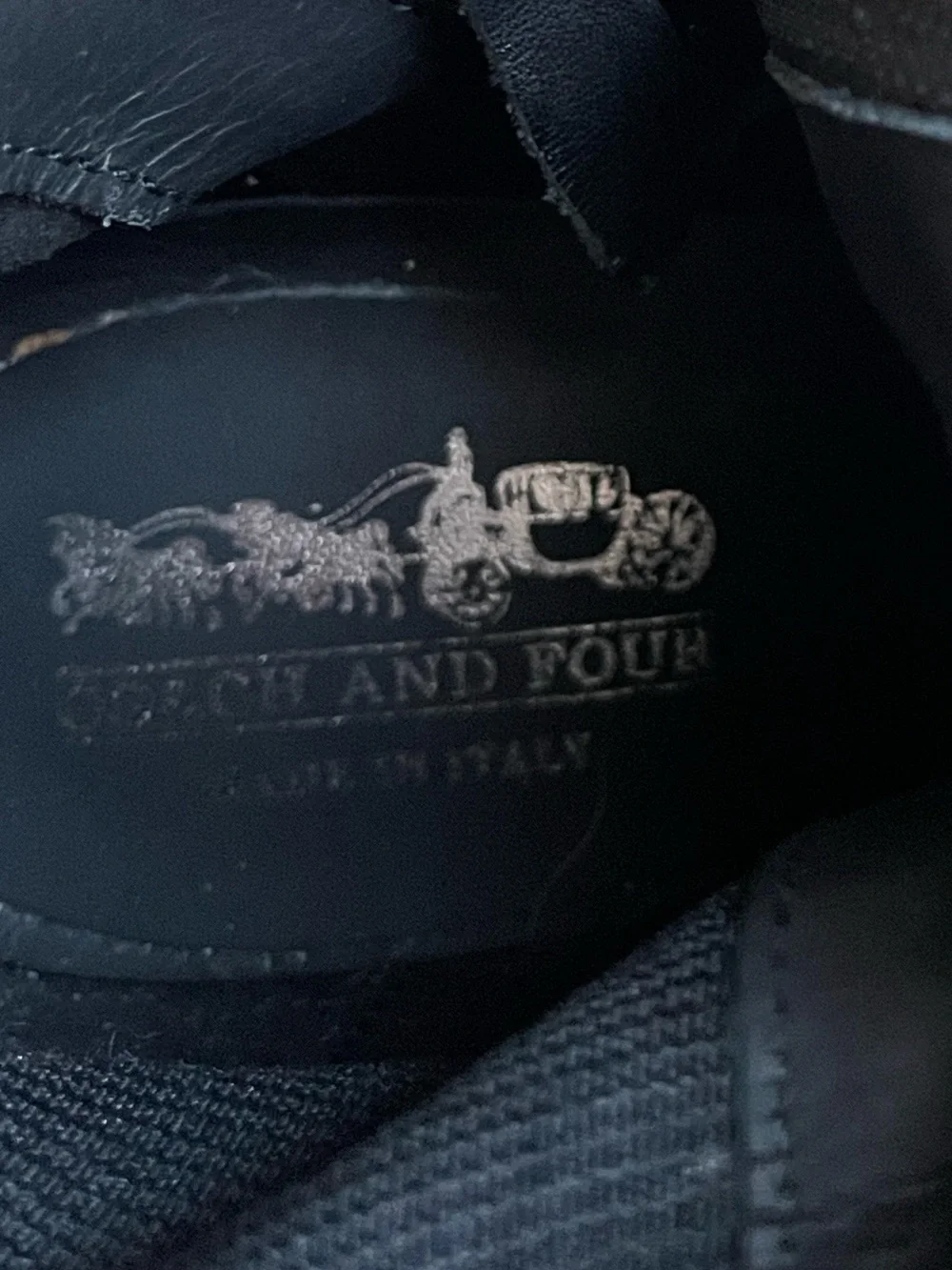 COACH & FOUR Black Genuine Leather Boots